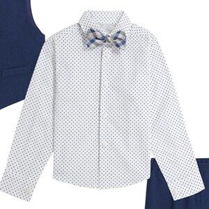 NWT 3T Van Heusen Boys Tuxedo Shirt w/ Bow Tie